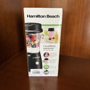 Hamilton Beach Black One Speed Single Serve Personal Blender w/ Travel Lid - New